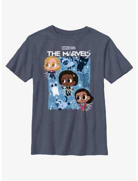 Marvel The Marvels Chibi Heroes Poster Youth T-Shirt, , hi-res