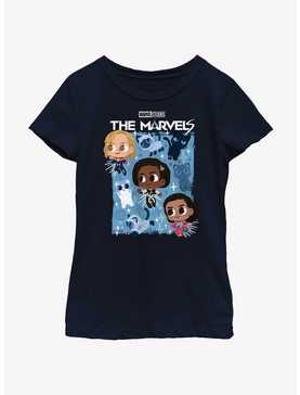 Marvel The Marvels Chibi Heroes Poster Youth Girls T-Shirt, , hi-res