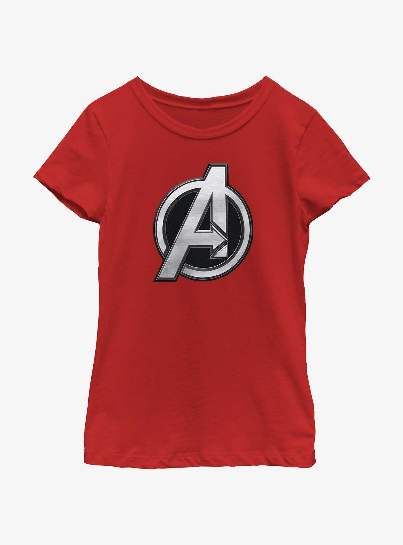 Marvel The Marvels Avengers Logo Youth Girls T-Shirt, , hi-res