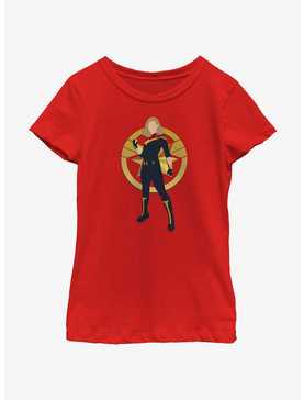 Marvel The Marvels Captain Marvel Silhouette Youth Girls T-Shirt, , hi-res