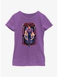 Marvel The Marvels Captain Marvel Poster Youth Girls T-Shirt, PURPLE BERRY, hi-res