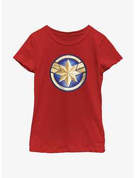 Marvel The Marvels Captain Marvel Logo Youth Girls T-Shirt, , hi-res