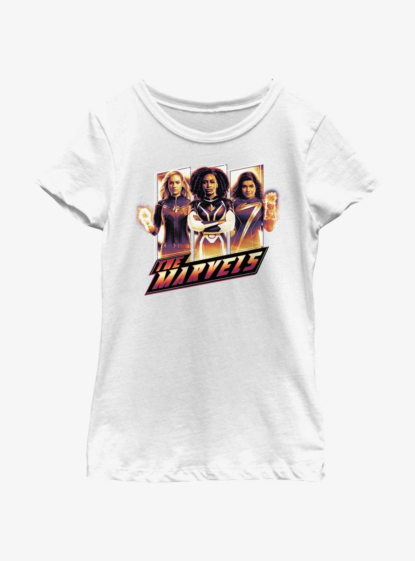 Marvel The Marvels Team Pose Youth Girls T-Shirt, , hi-res