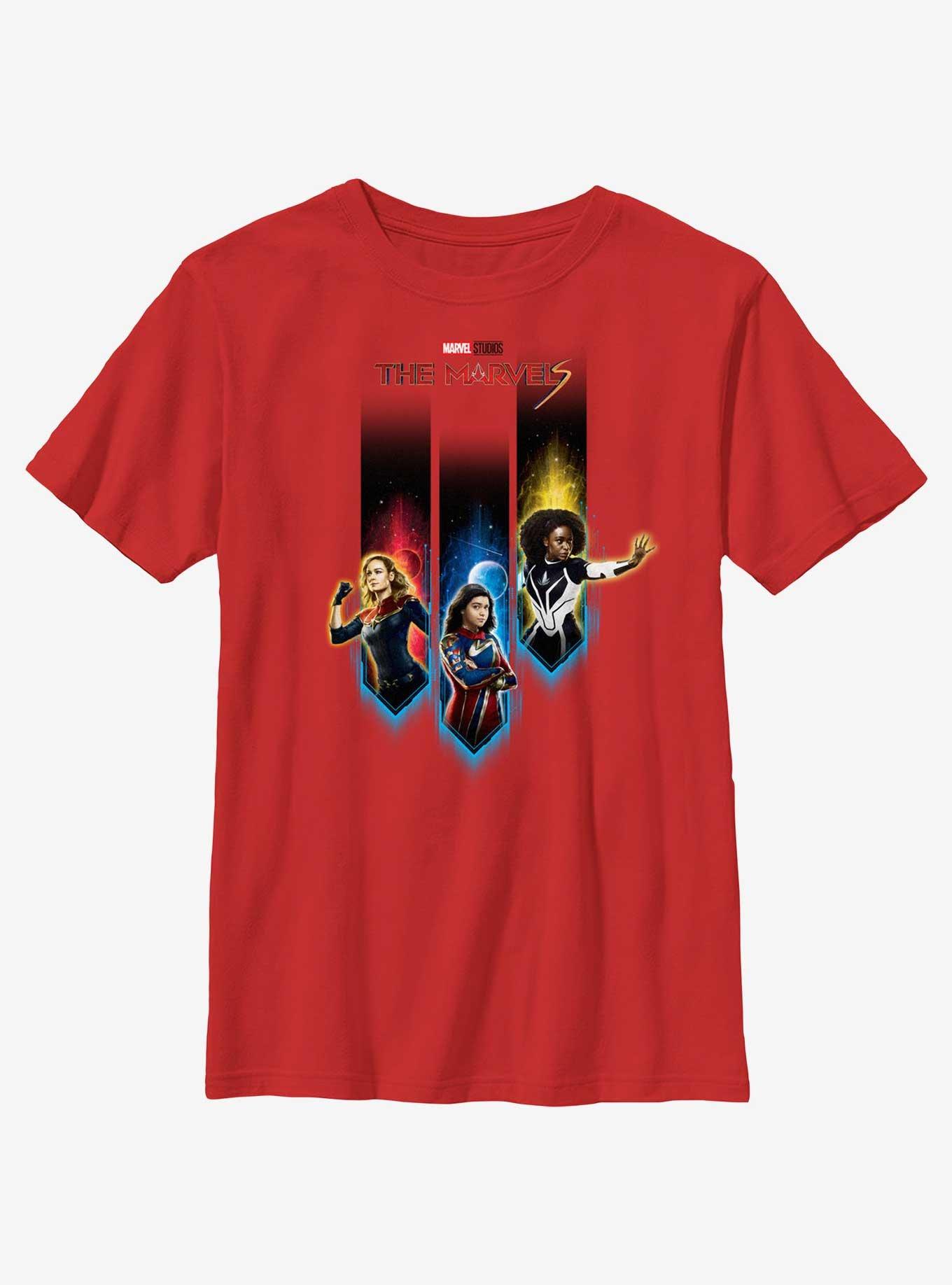 Marvel The Marvels Interplanetary Heroes Youth T-Shirt, , hi-res