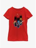Marvel The Marvels Interplanetary Heroes Youth Girls T-Shirt, RED, hi-res