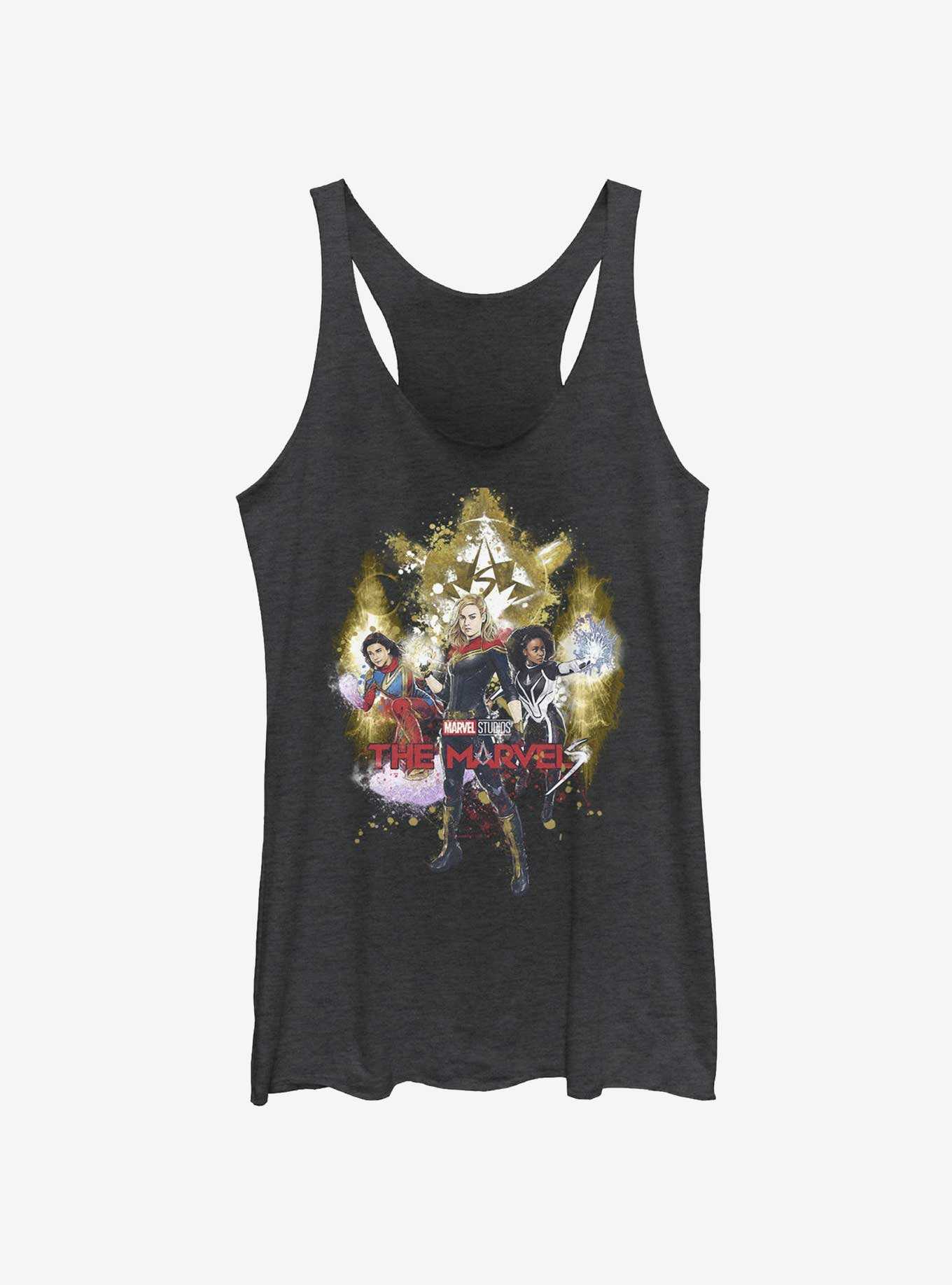 Marvel The Marvels Splatter Power Womens Tank Top BoxLunch Web Exclusive, , hi-res