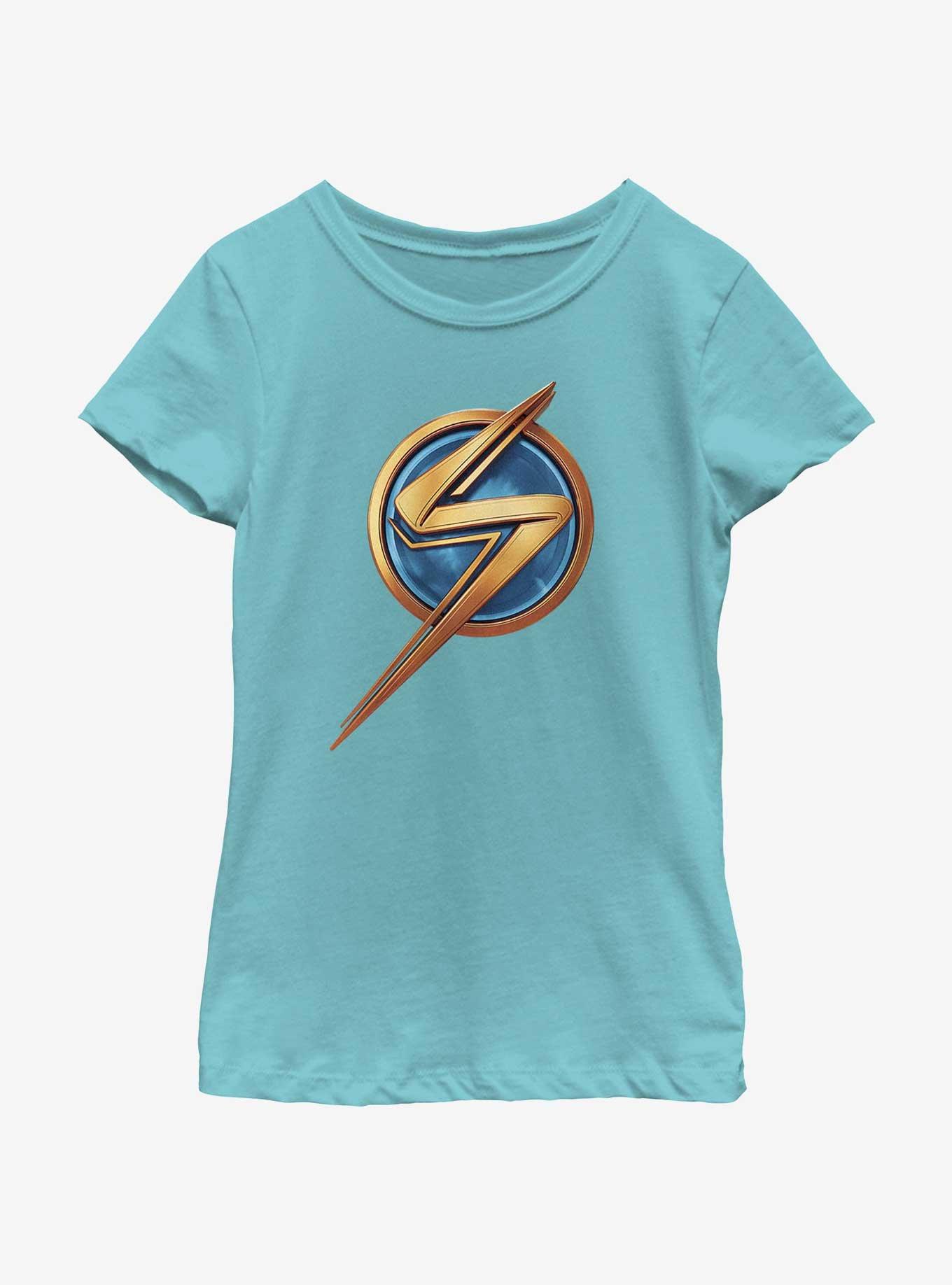 Marvel The Marvels Ms. Marvel Logo Youth Girls T-Shirt, , hi-res