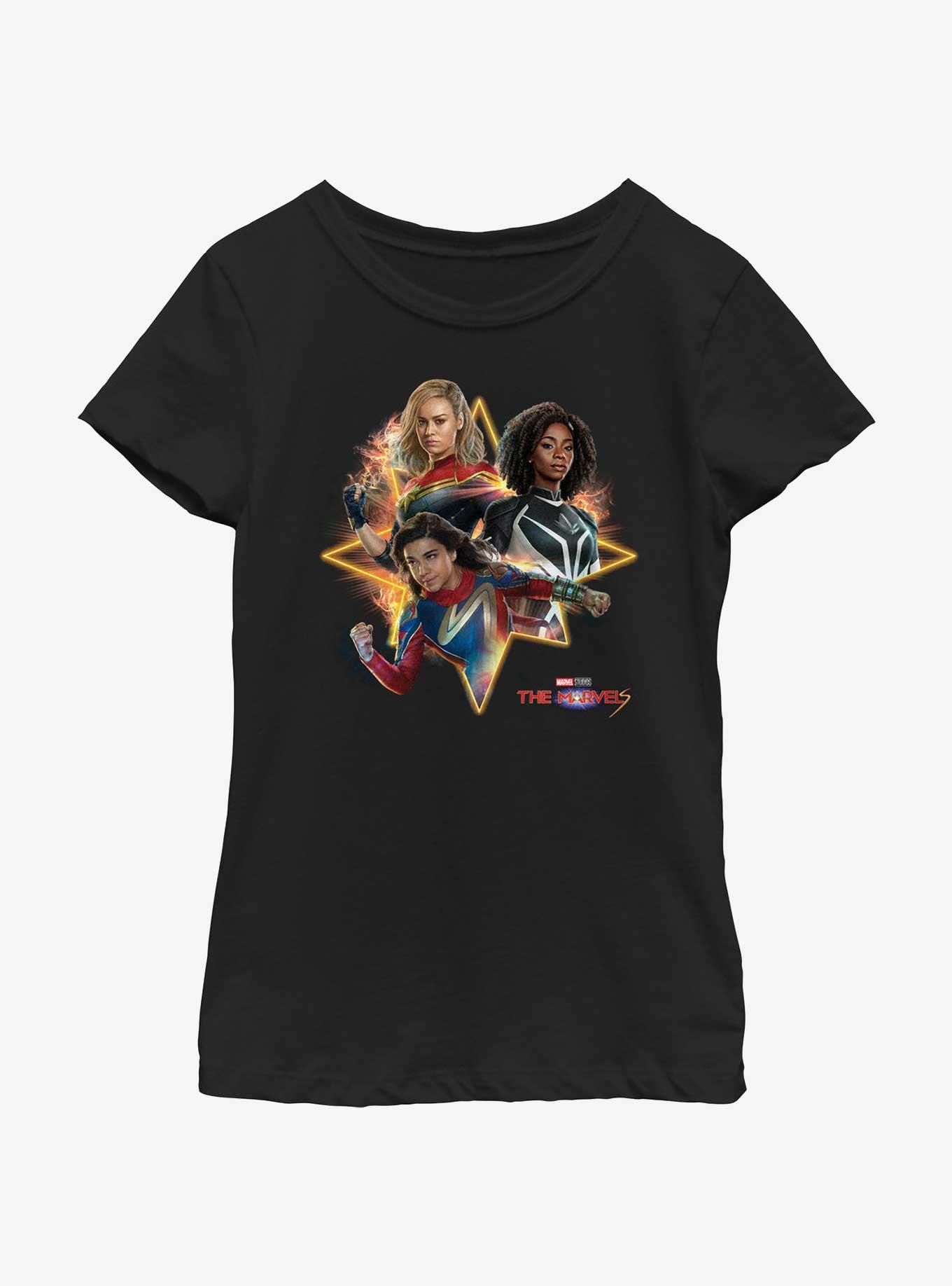 Marvel The Marvels Trio Logo Youth Girls T-Shirt, , hi-res