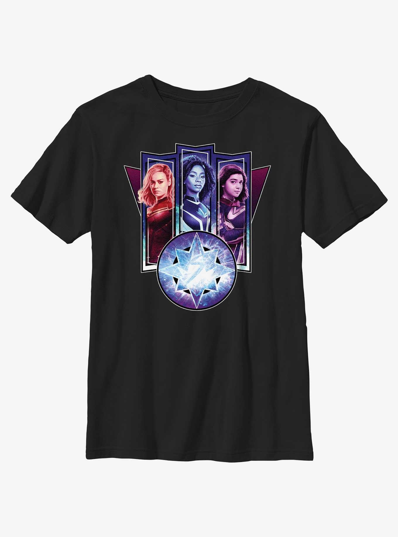 Marvel The Marvels Trio Logo Youth T-Shirt, , hi-res