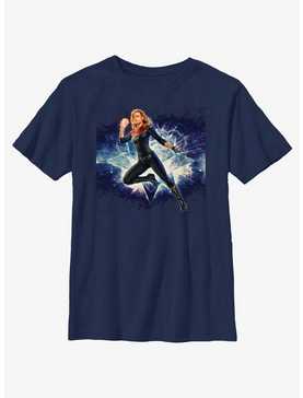 Marvel The Marvels Galactic Hero Captain Marvel Youth T-Shirt, , hi-res