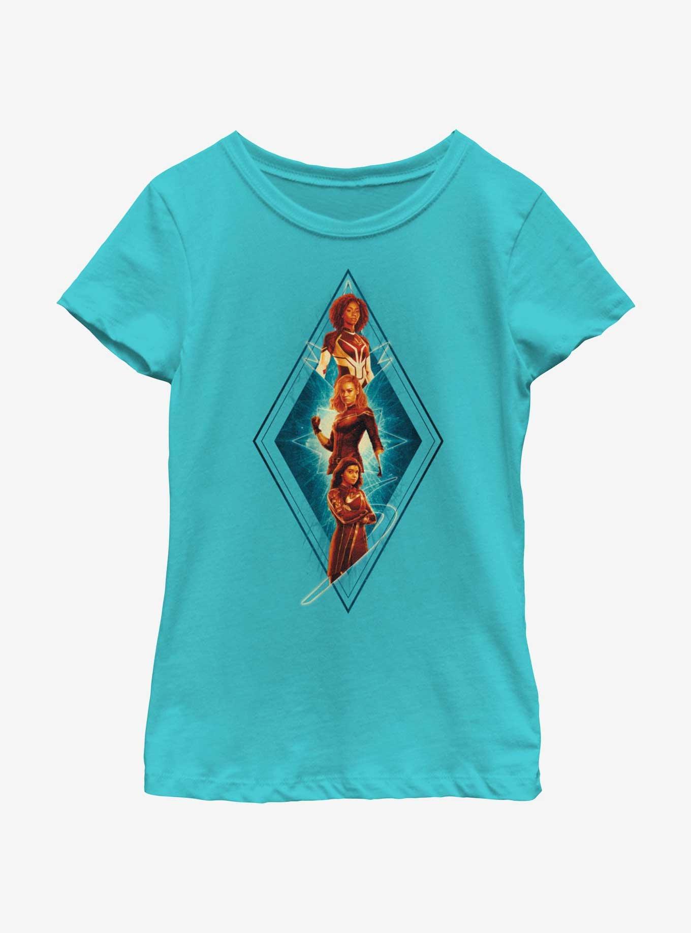 Marvel The Marvels Totem Team Youth Girls T-Shirt, TAHI BLUE, hi-res