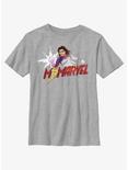 Marvel The Marvels Ms. Marvel Color Sketch Youth T-Shirt, ATH HTR, hi-res