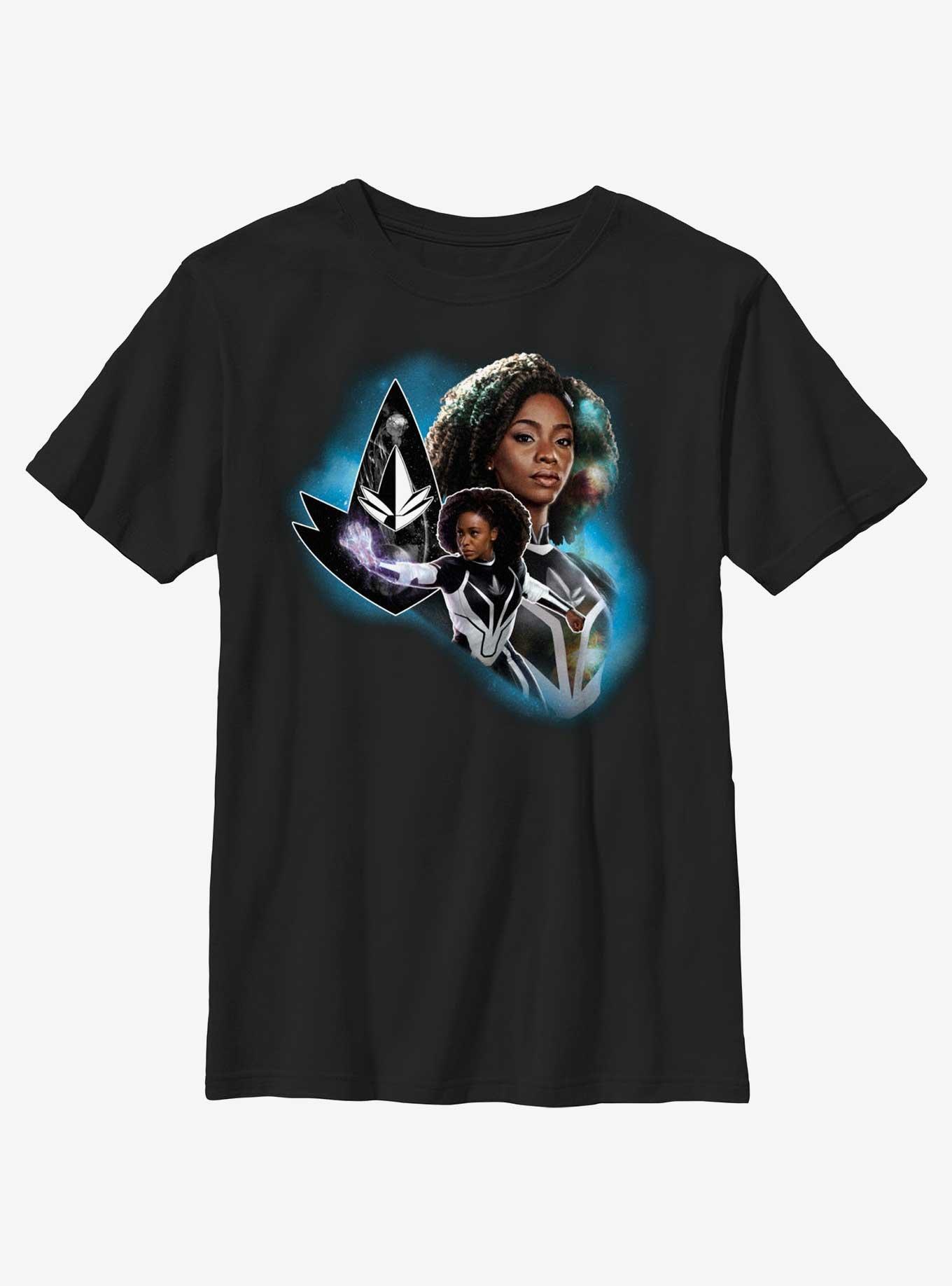 Marvel The Marvels Photon Hero Bust Youth T-Shirt, , hi-res