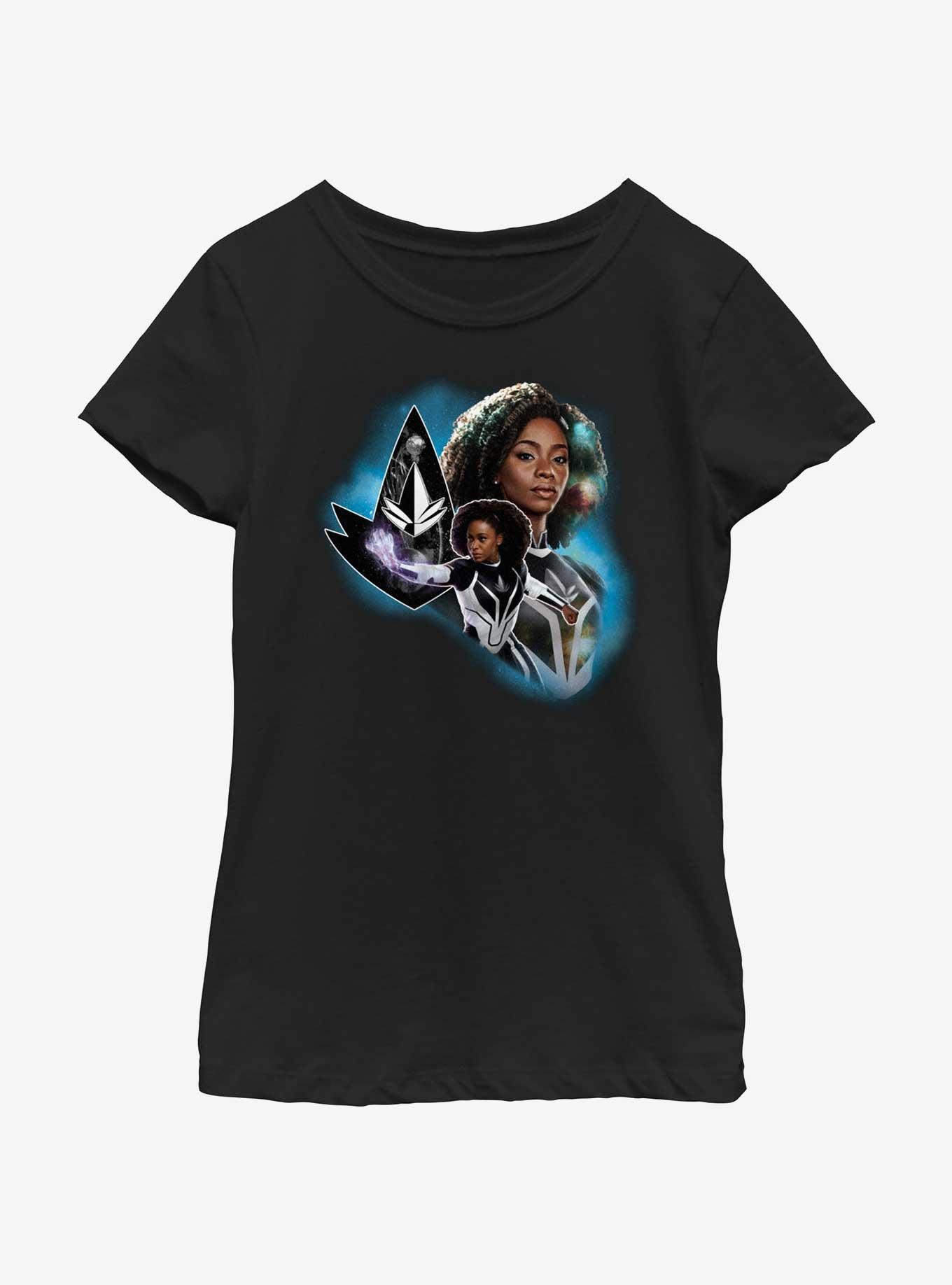 Marvel The Marvels Photon Hero Bust Youth Girls T-Shirt, , hi-res