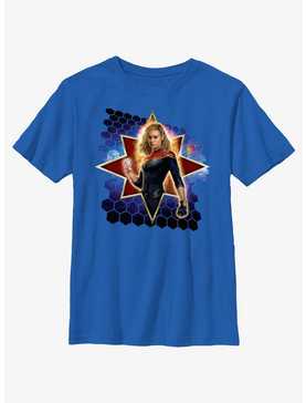 Marvel The Marvels Captain Marvel Hero Bust Youth T-Shirt, , hi-res