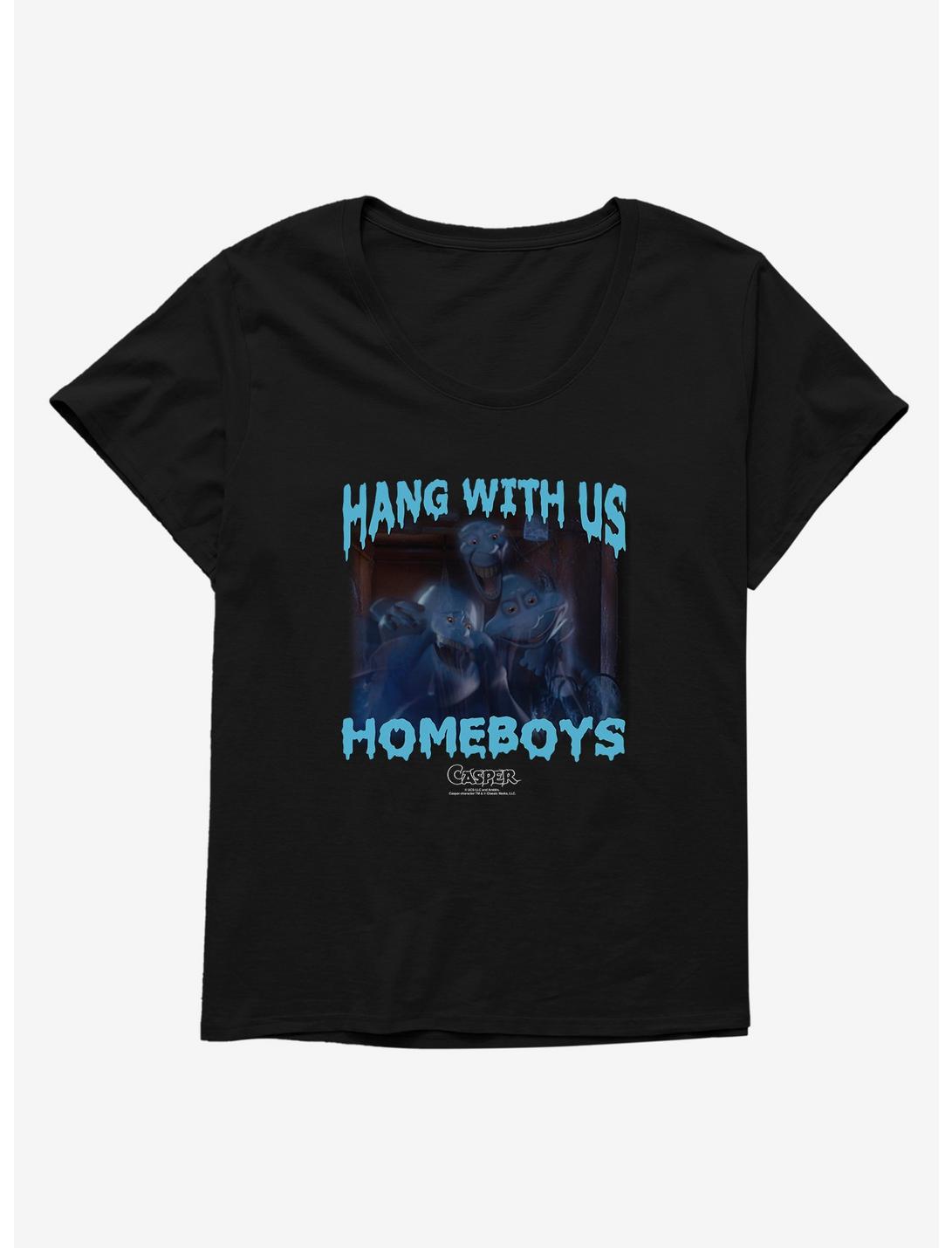 Casper Hang With Us Homeboys Girls T-Shirt Plus Size, BLACK, hi-res