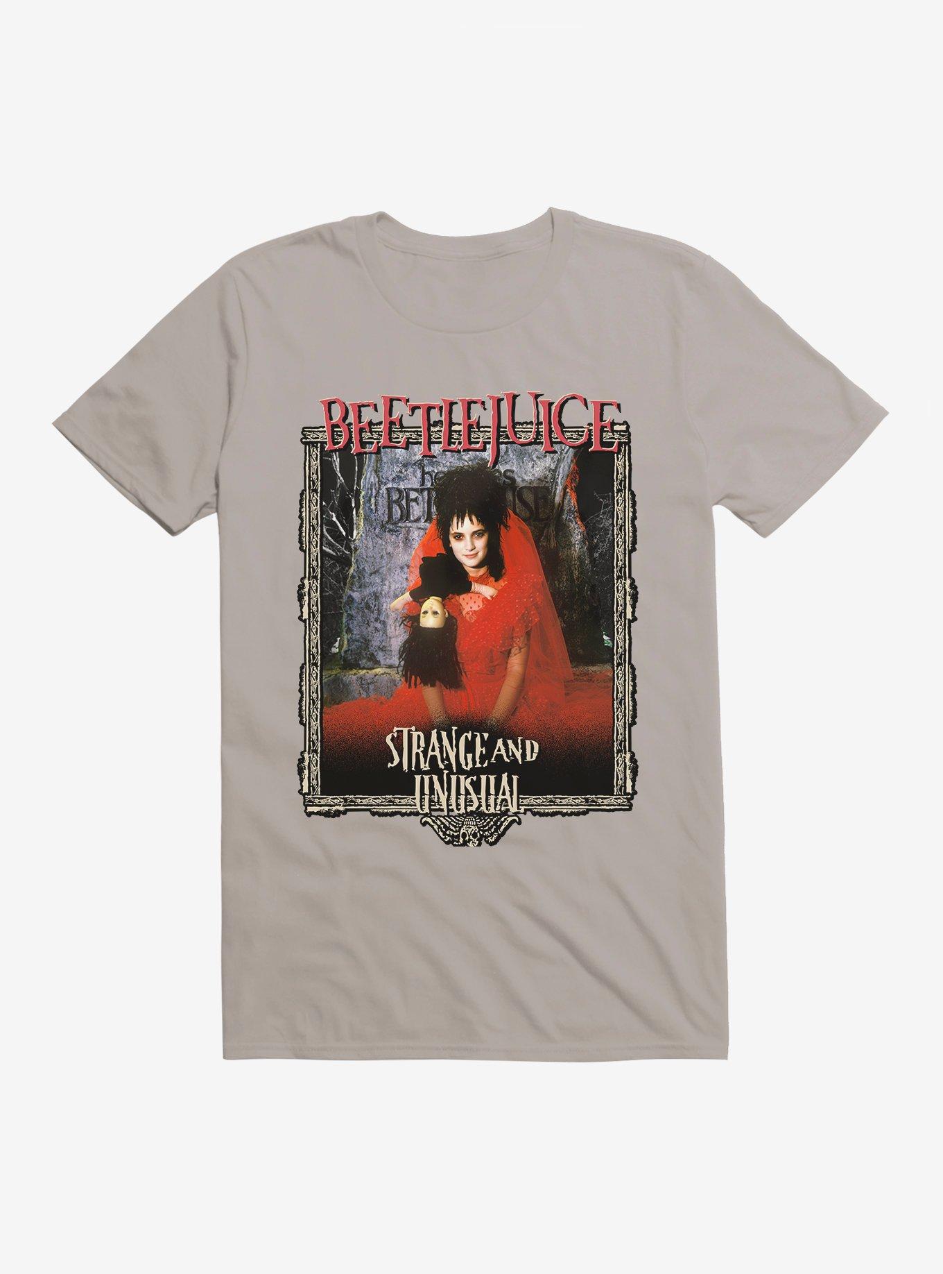 Beetlejuice Strange And Unusual Bride T-Shirt, LIGHT GREY, hi-res