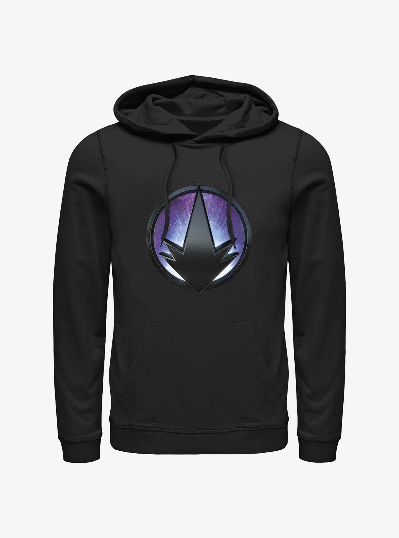 Marvel The Marvels Photon Badge Logo Hoodie, BLACK, hi-res