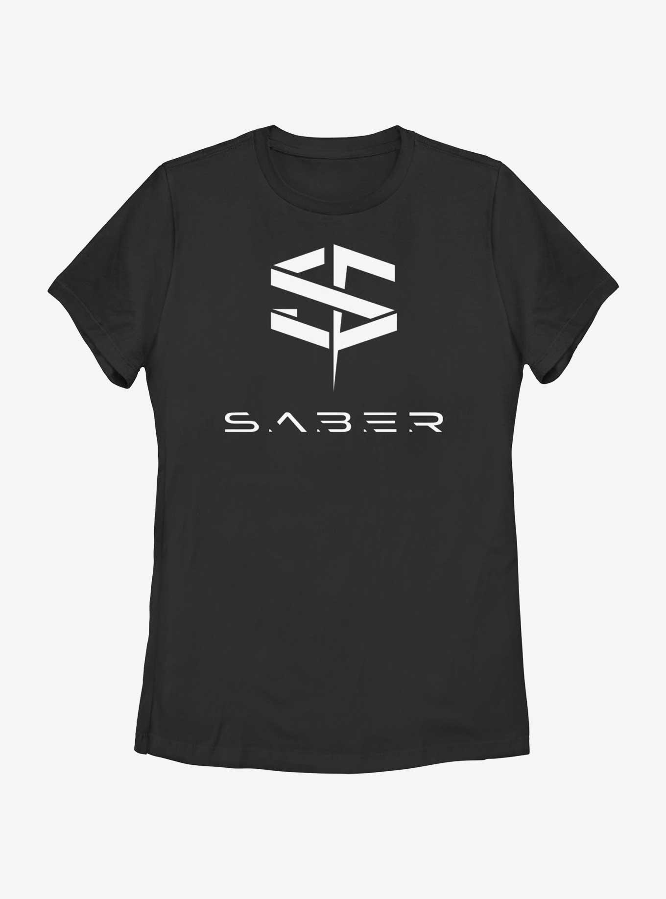 Marvel The Marvels Saber Logo Womens T-Shirt, BLACK, hi-res