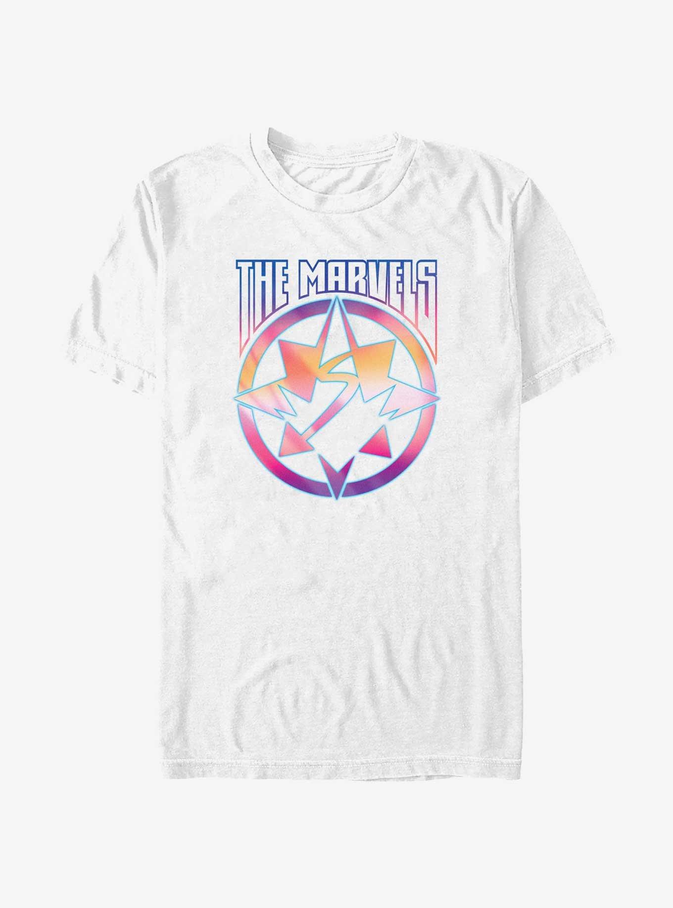 Marvel The Marvels Pastel Crest T-Shirt, WHITE, hi-res