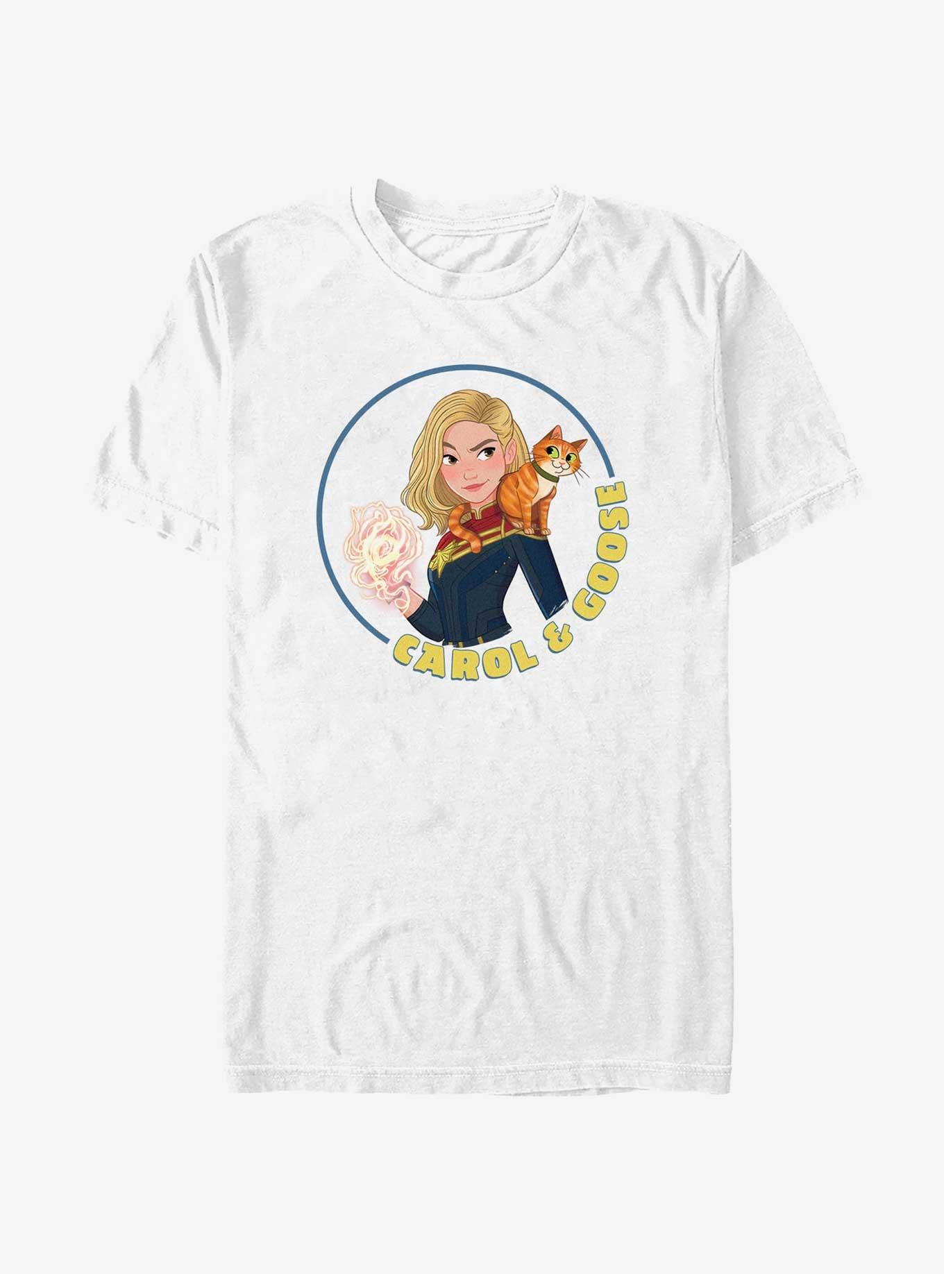 Marvel The Marvels Carol And Goose T-Shirt, WHITE, hi-res