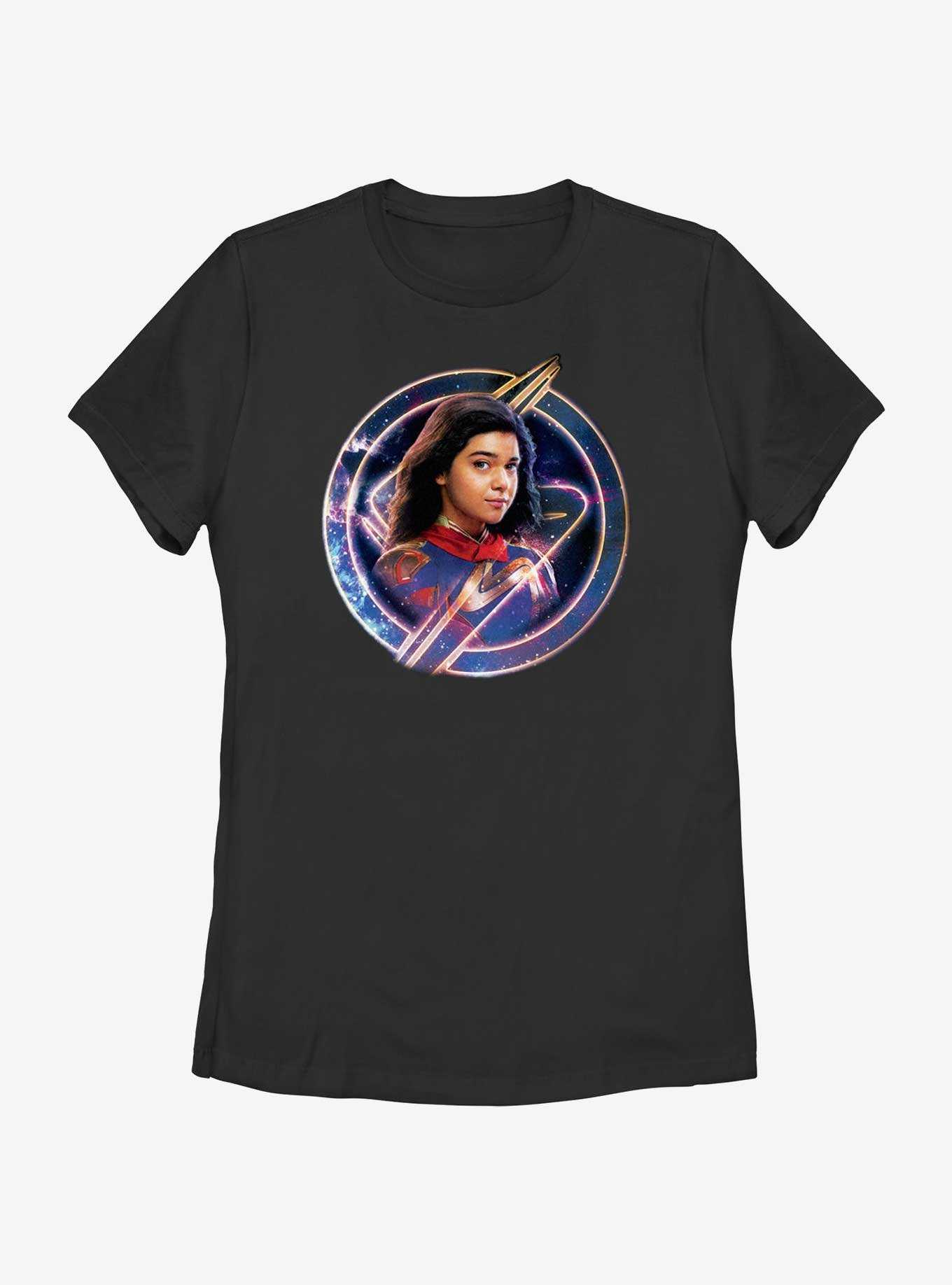 Marvel The Marvels Ms. Marvel Galaxy Badge Womens T-Shirt, , hi-res