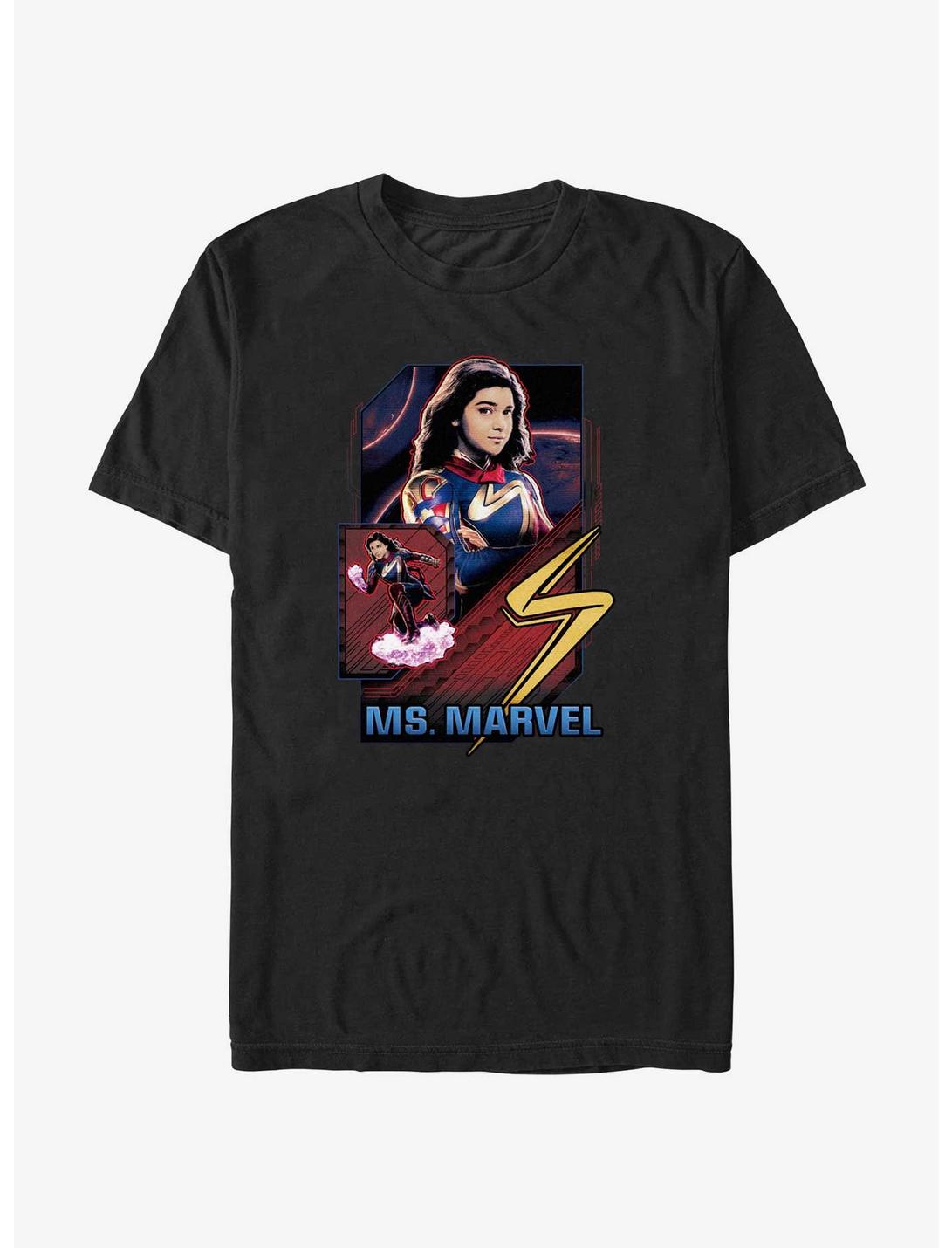 Marvel The Marvels Ms. Marvel Badge T-Shirt, BLACK, hi-res