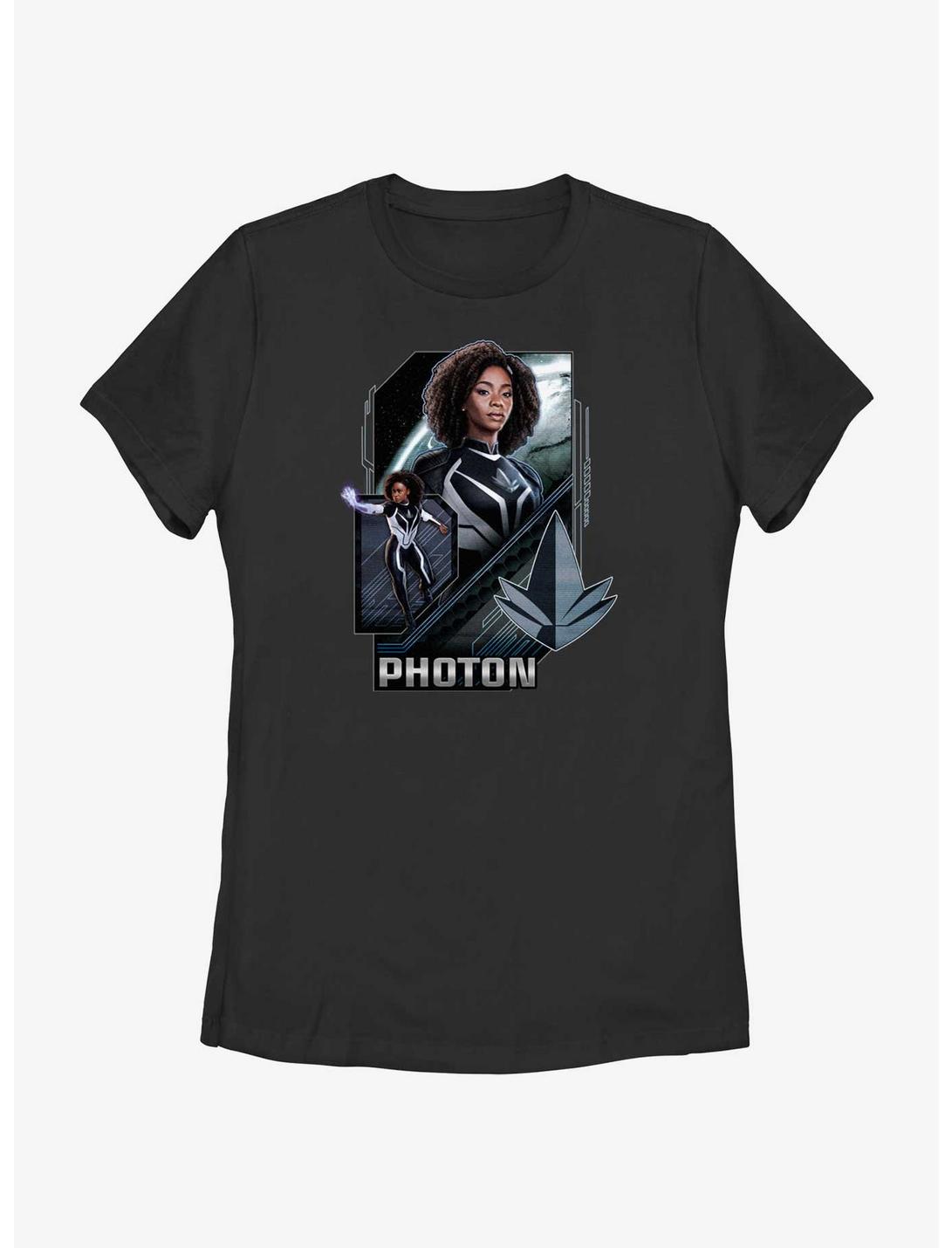 Marvel The Marvels Photon Badge Womens T-Shirt, BLACK, hi-res