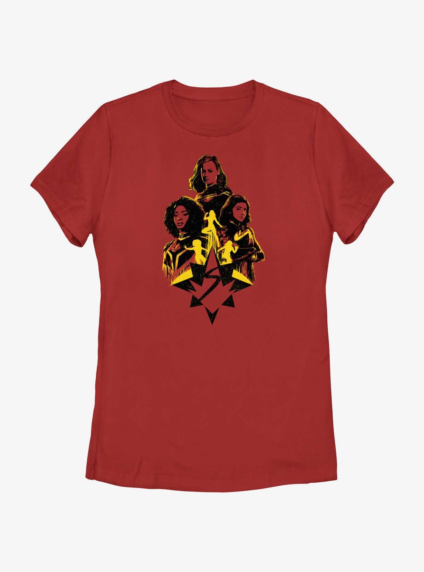 Marvel The Marvels Team Icon Womens T-Shirt, RED, hi-res