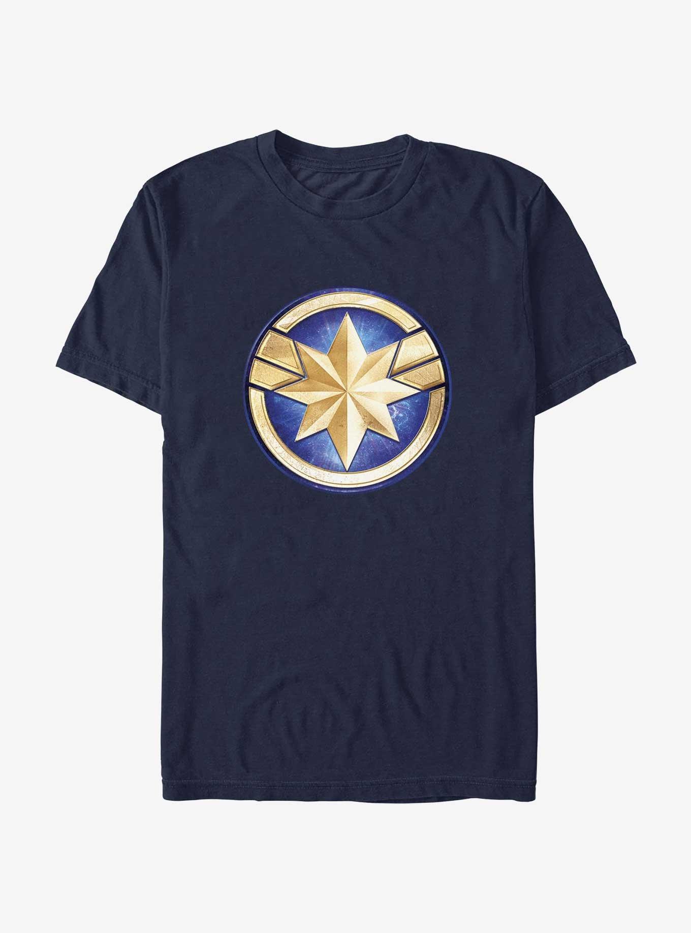 Marvel The Marvels Captain Marvel Logo T-Shirt, NAVY, hi-res