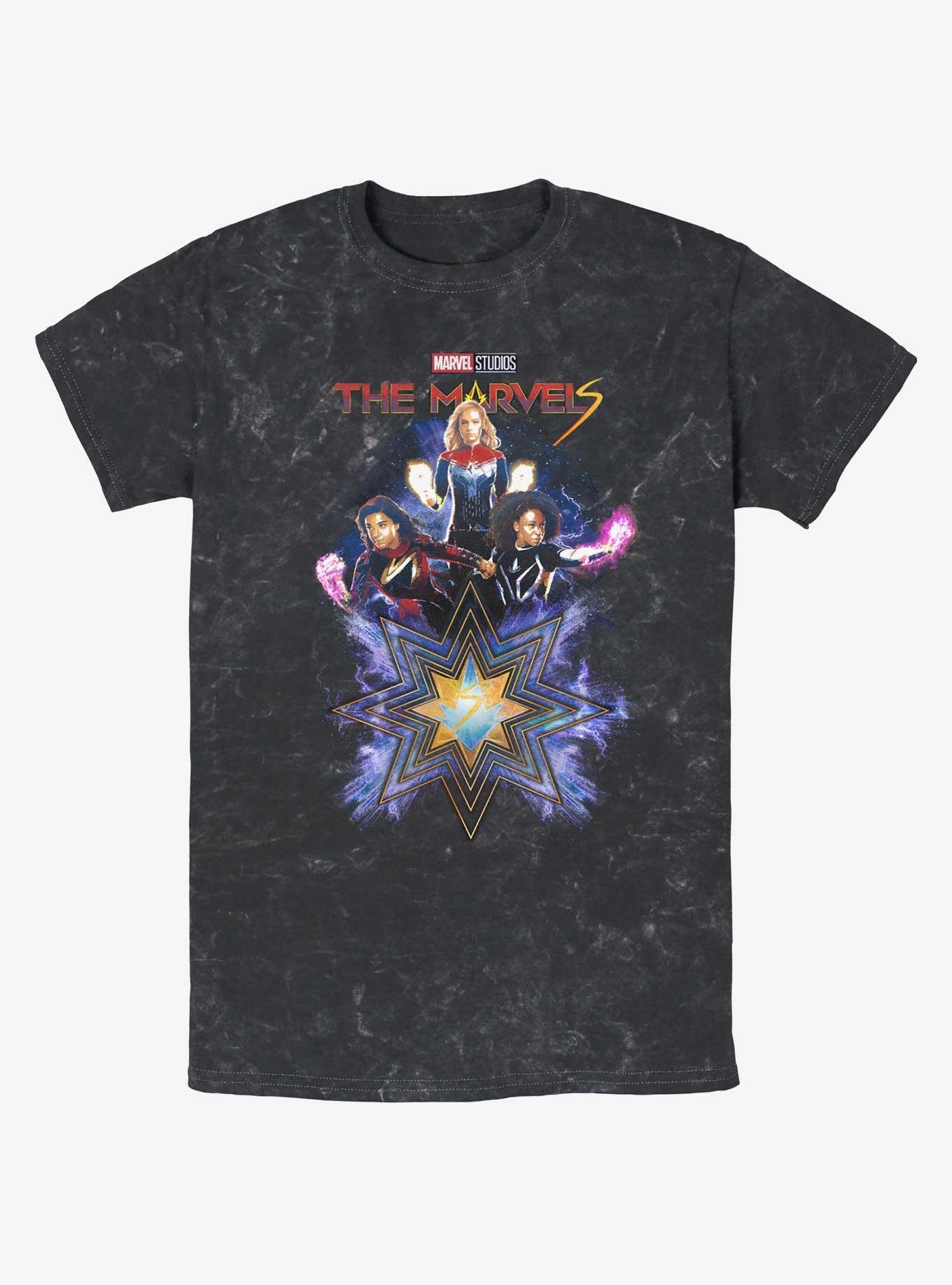 Marvel The Marvels Fabulous Marvels Mineral Wash T-Shirt Her Universe Web Exclusive, BLACK, hi-res