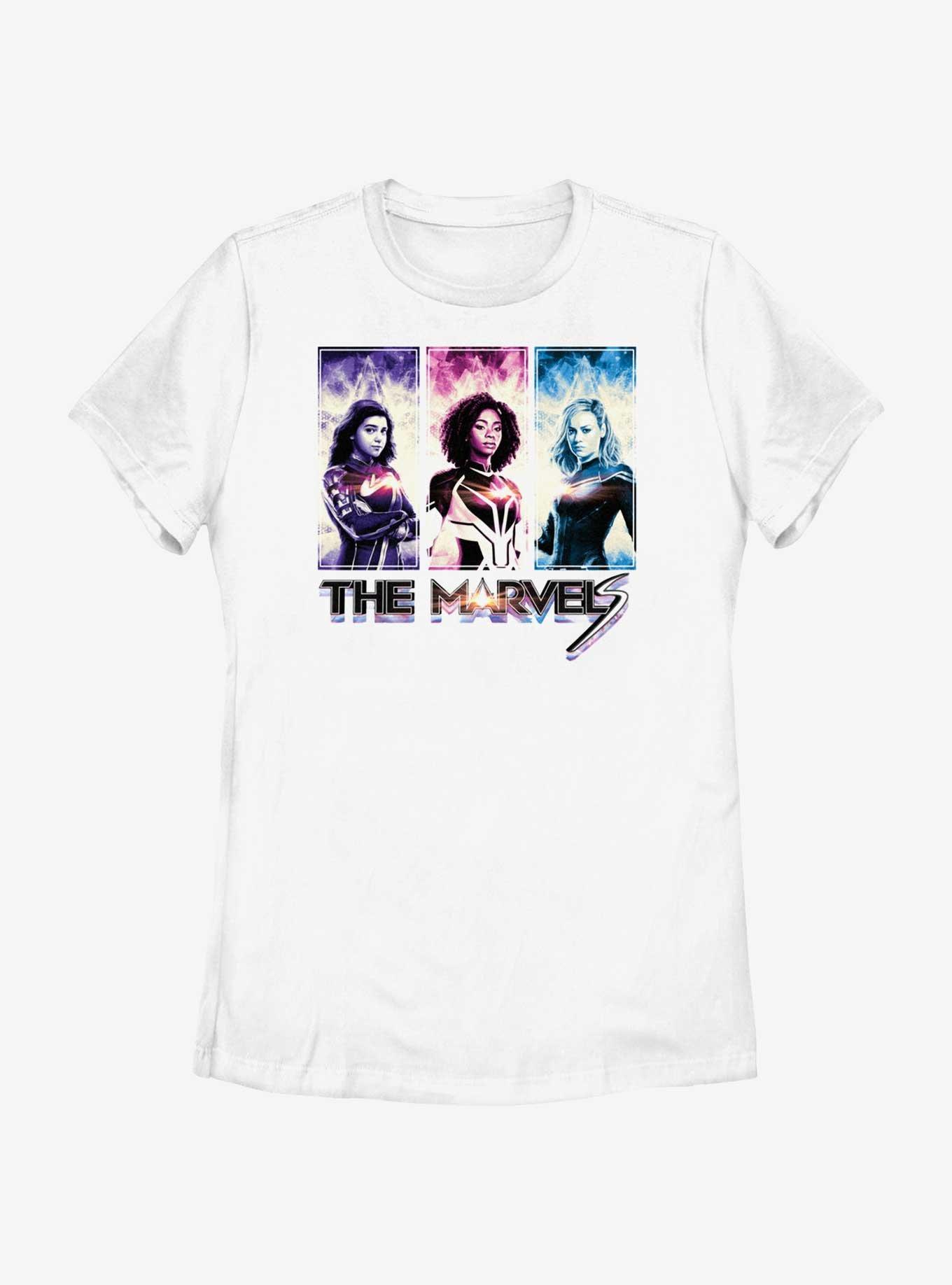 Marvel The Marvels Box-Up Womens T-Shirt, WHITE, hi-res