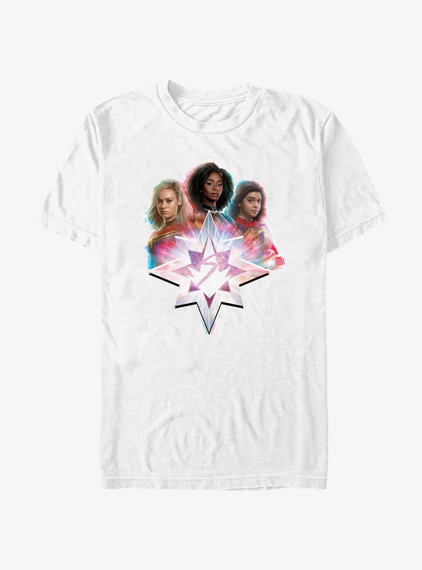 Marvel The Marvels Glitched Hero T-Shirt, WHITE, hi-res