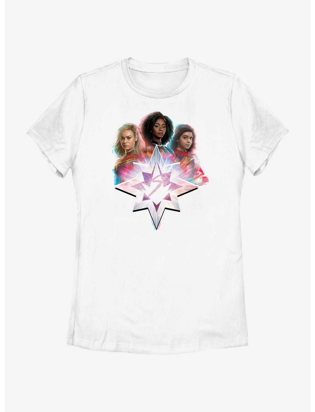 Marvel The Marvels Glitched Hero Womens T-Shirt, WHITE, hi-res