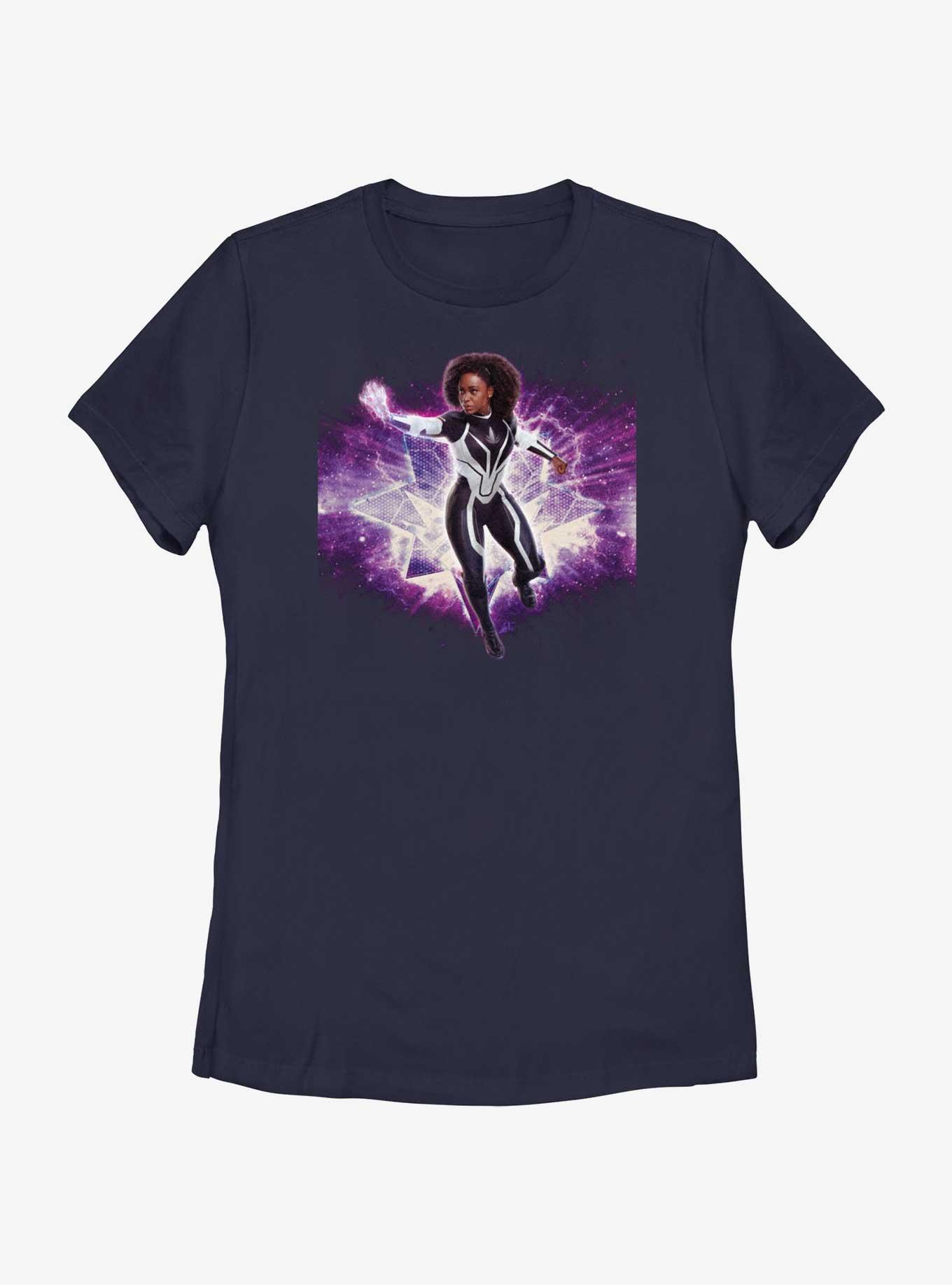Marvel The Marvels Galactic Hero Photon Womens T-Shirt, NAVY, hi-res
