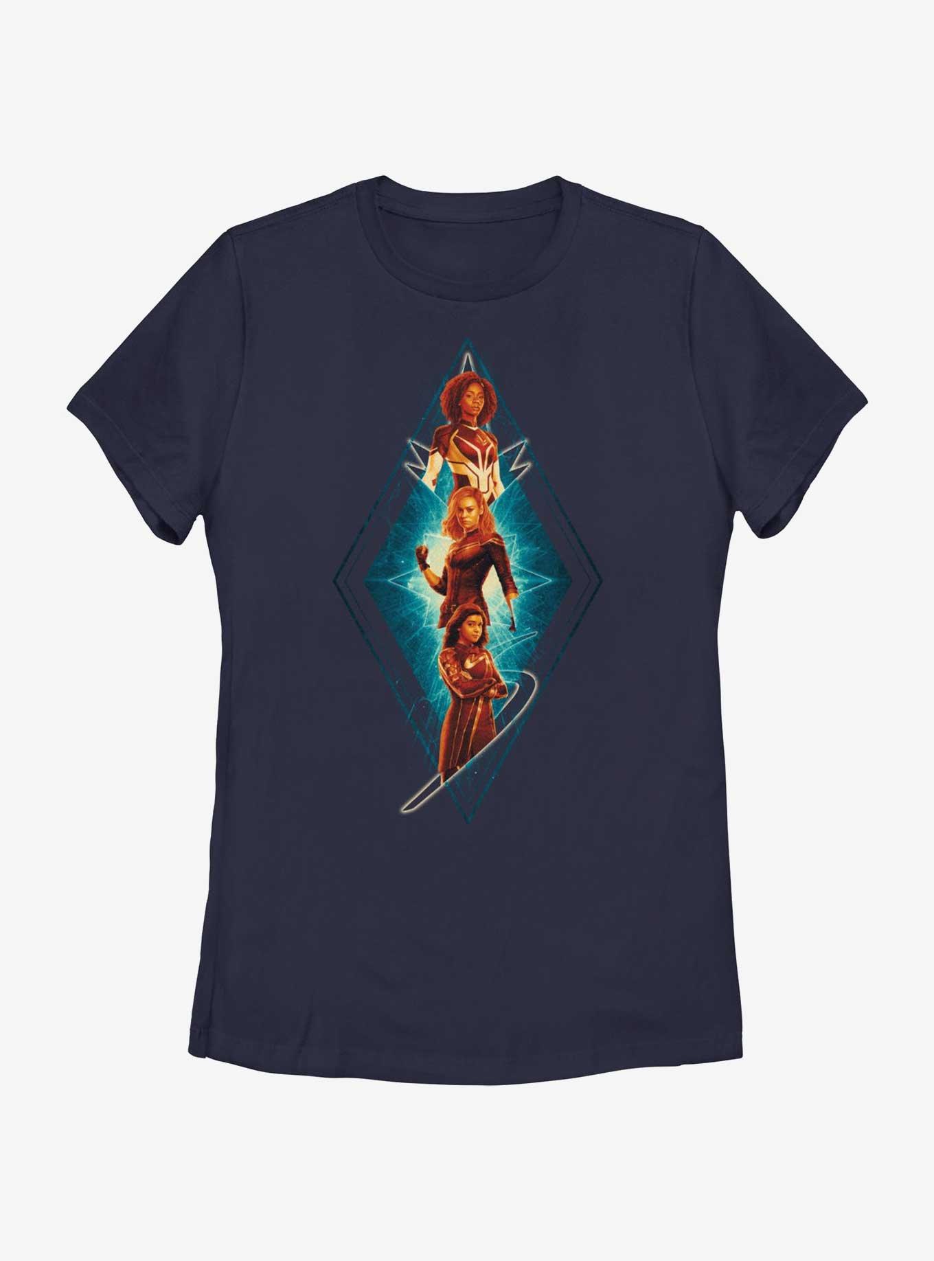 Marvel The Marvels Totem Team Womens T-Shirt, NAVY, hi-res