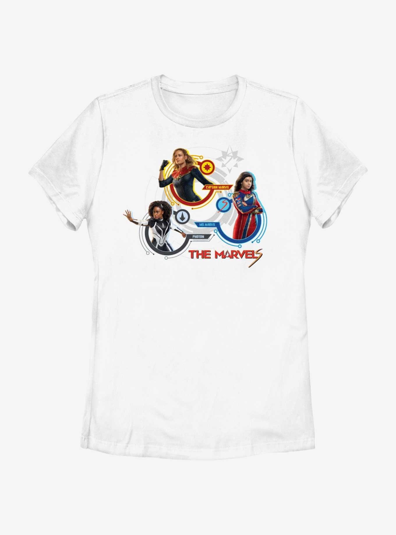 Marvel The Marvels The Marvel Team Womens T-Shirt, WHITE, hi-res
