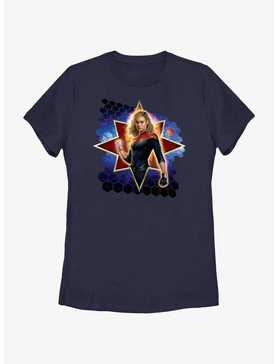 Marvel The Marvels Captain Marvel Hero Bust Womens T-Shirt, , hi-res