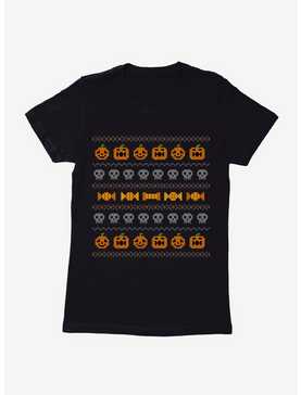 Ugly Chirstmas Pumpkin Skull Candy Womens T-Shirt, , hi-res