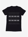 Ugly Christmas Ghost Spider Bat Cat Womens T-Shirt, BLACK, hi-res