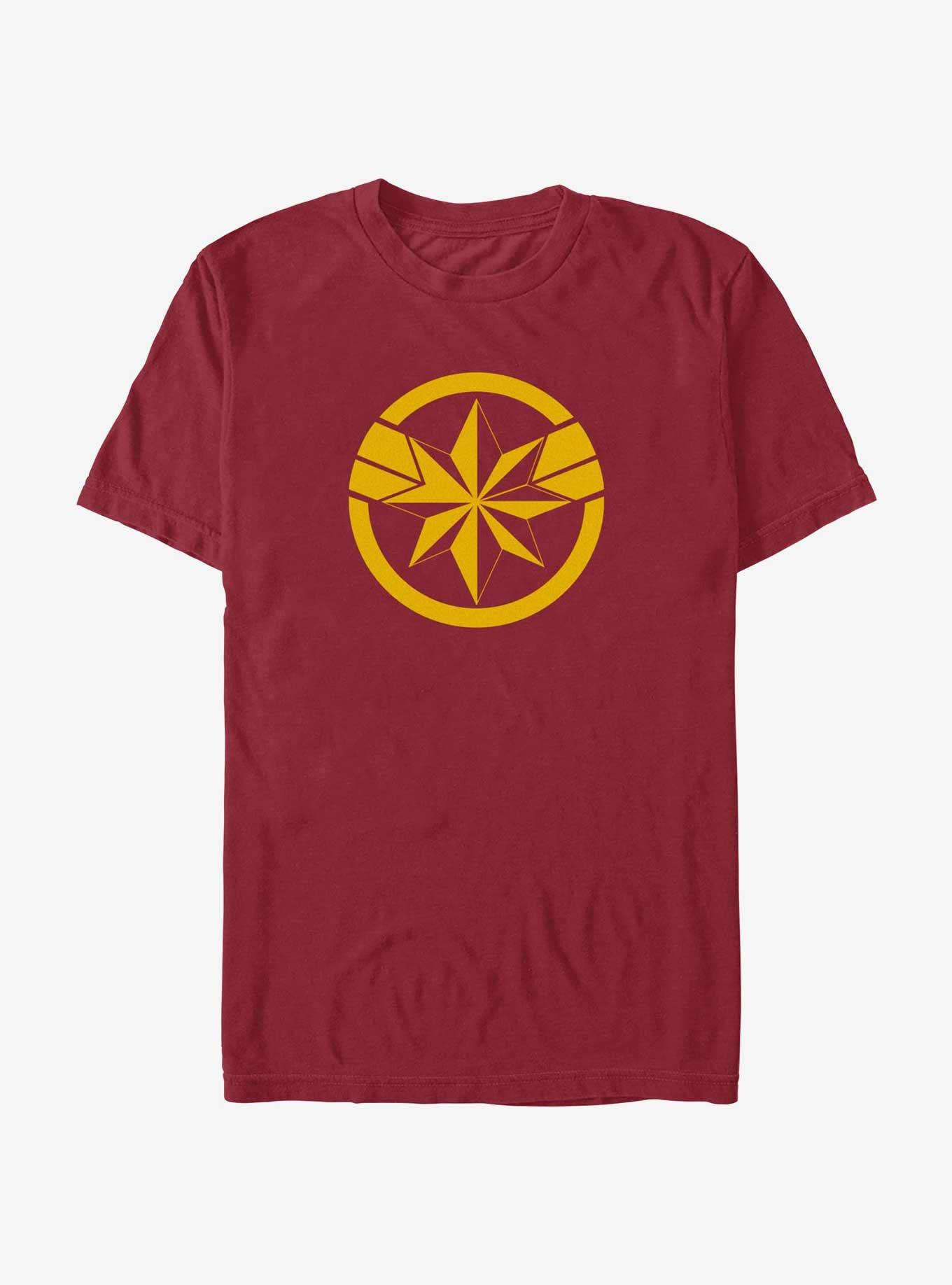 Marvel The Marvels Captain Marvel Insignia T-Shirt, CARDINAL, hi-res