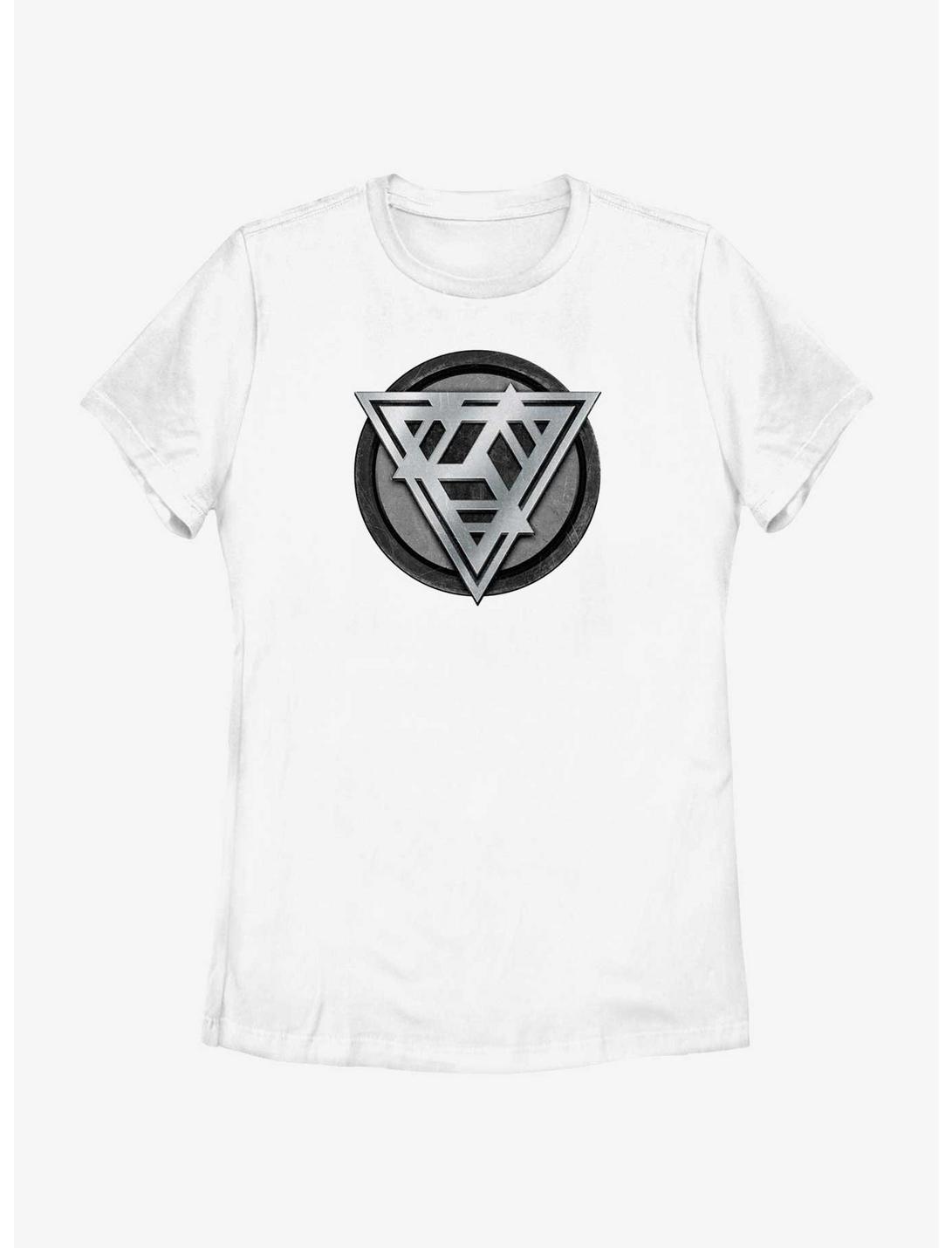 Marvel The Marvels Kree Empire Logo Womens T-Shirt, WHITE, hi-res