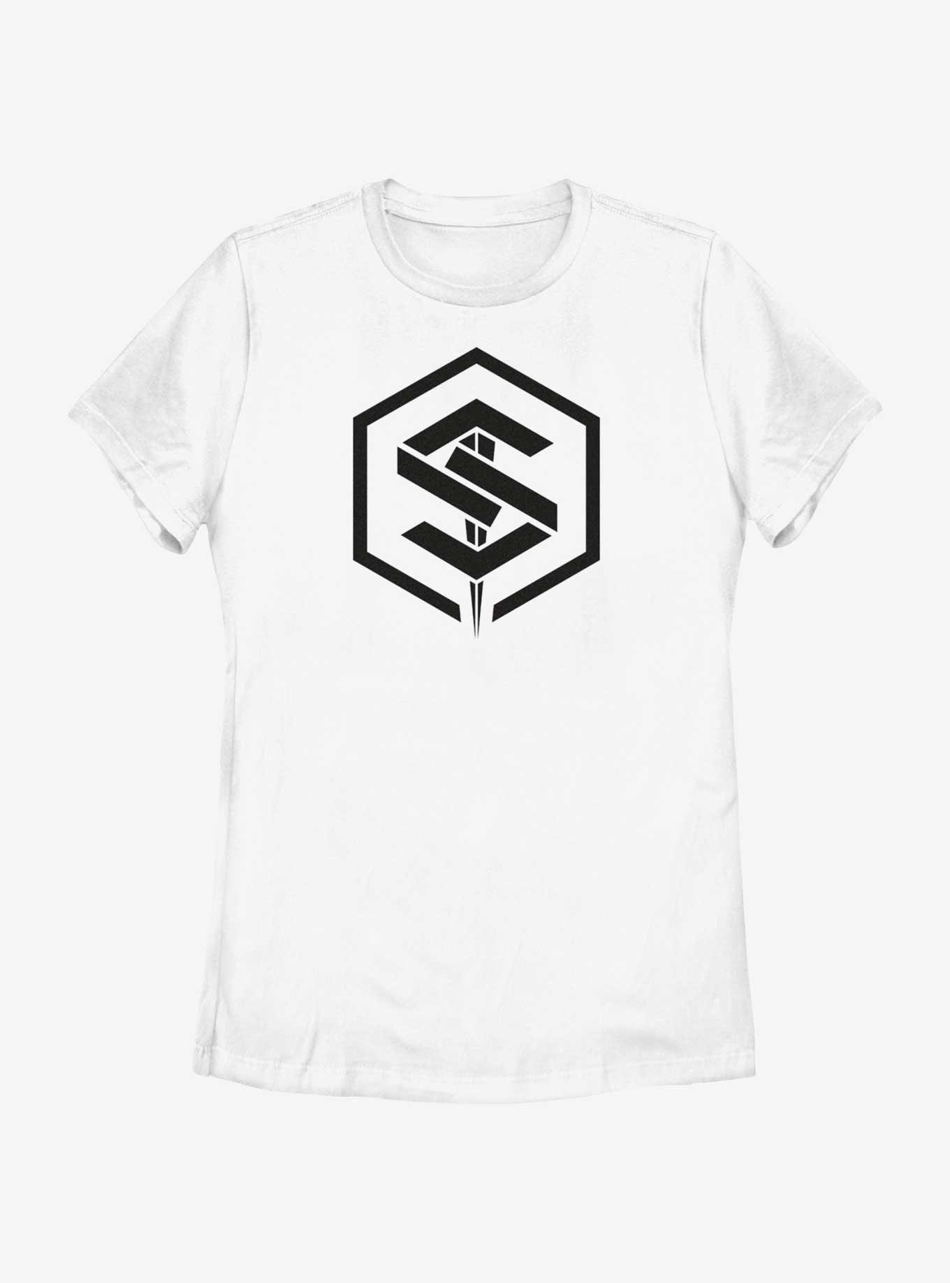 Marvel The Marvels Geometric Saber Logo Womens T-Shirt, , hi-res
