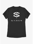 Marvel The Marvels Saber Logo Womens T-Shirt, BLACK, hi-res