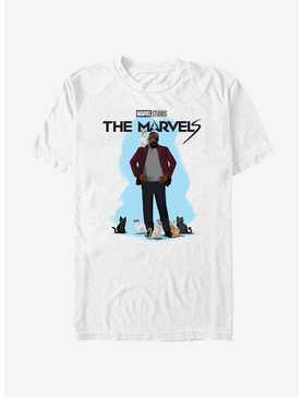 Marvel The Marvels Nick Fury Cat Attack T-Shirt, , hi-res