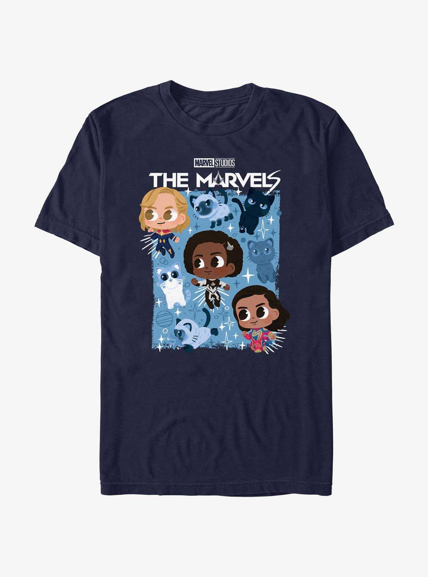 Marvel The Marvels Chibi Heroes Poster T-Shirt, , hi-res