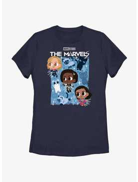 Marvel The Marvels Chibi Heroes Poster Womens T-Shirt, , hi-res