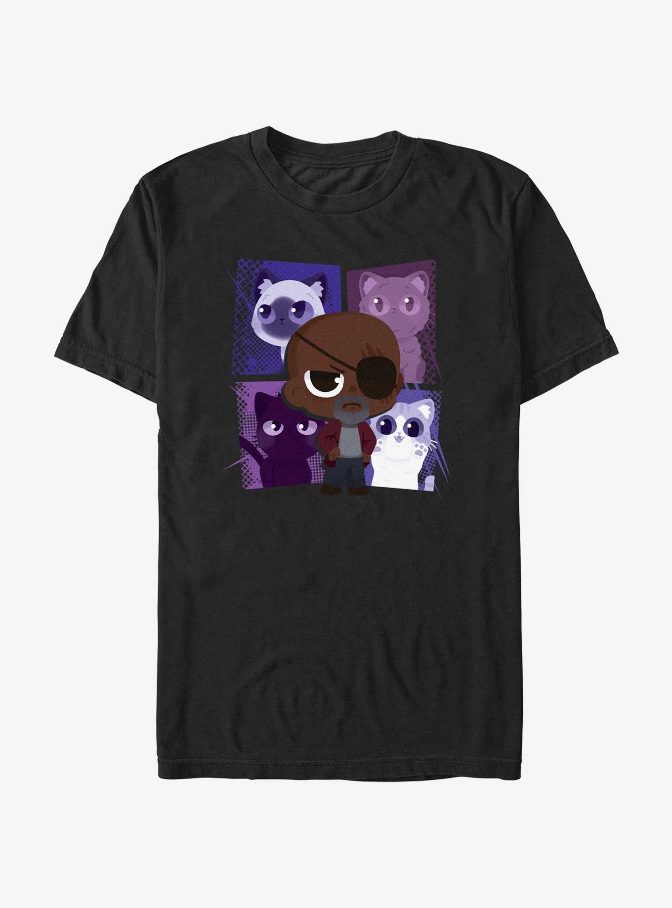 Marvel The Marvels Nick Fury and His Flerkens T-Shirt, , hi-res