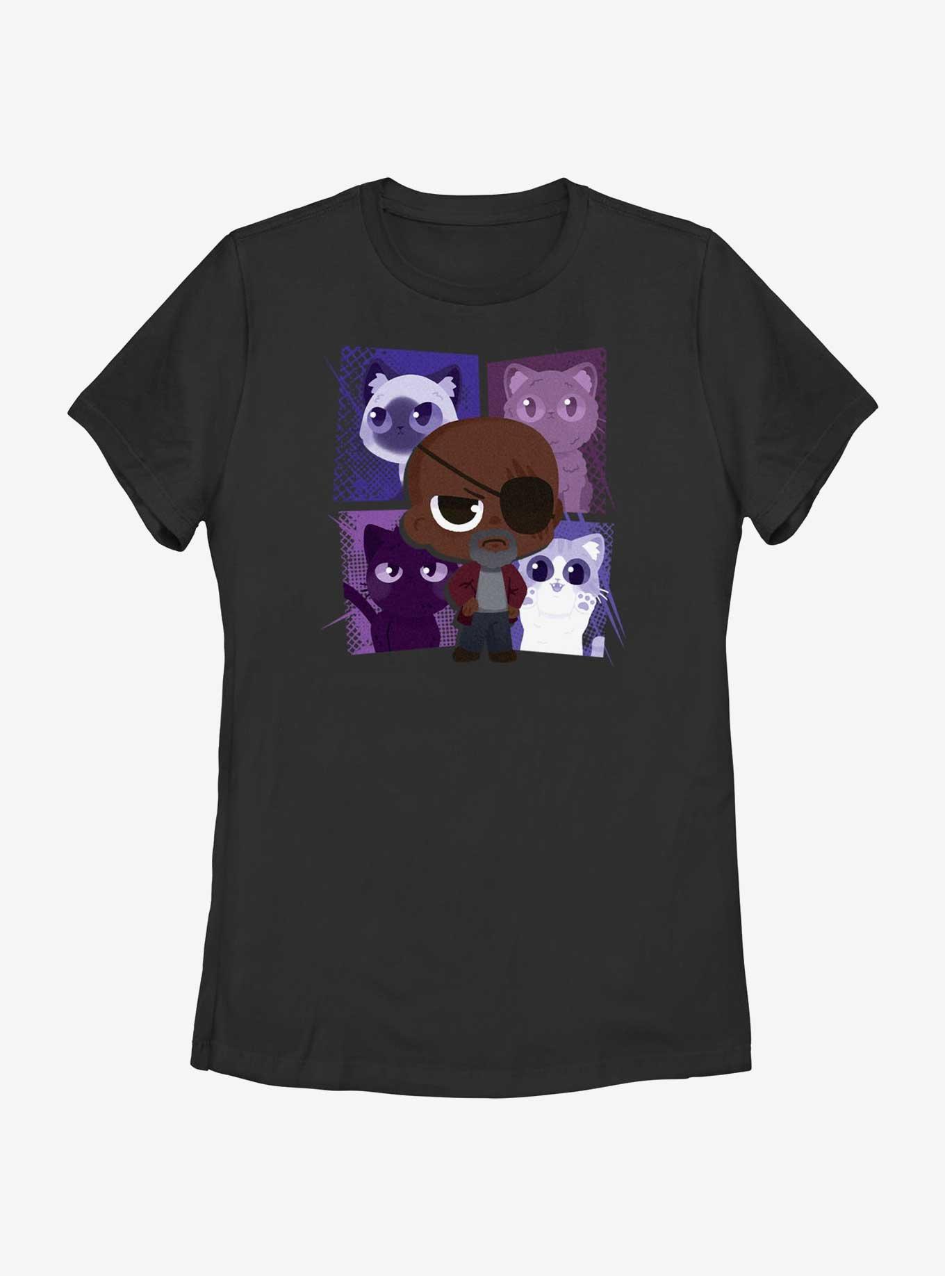 Marvel The Marvels Nick Fury and His Flerkens Womens T-Shirt, , hi-res