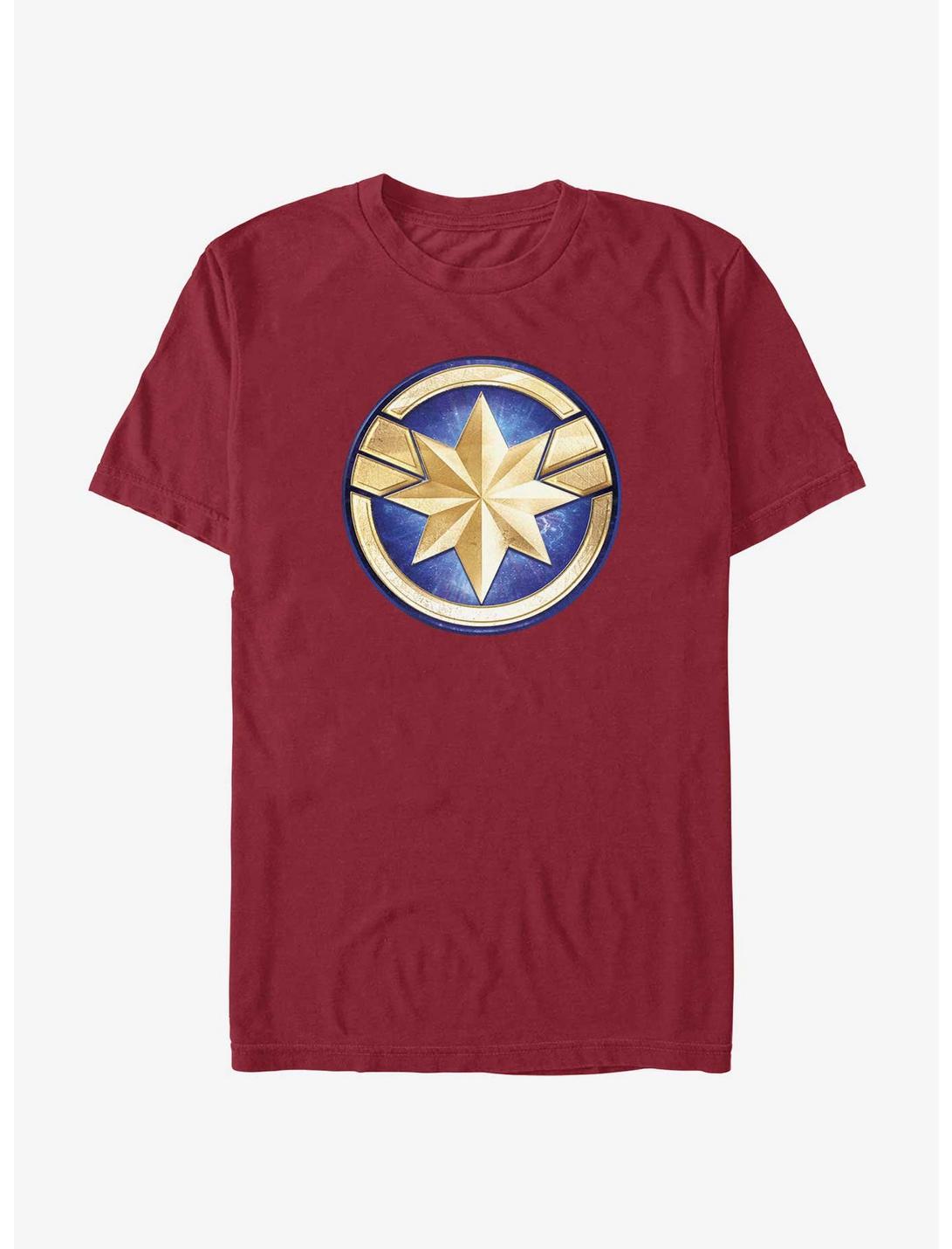 Marvel The Marvels Captain Marvel Logo T-Shirt, CARDINAL, hi-res